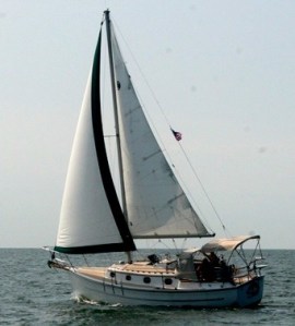 Steadfast beats across the Bay toward Cape Charles for a Dark & Stormy night!