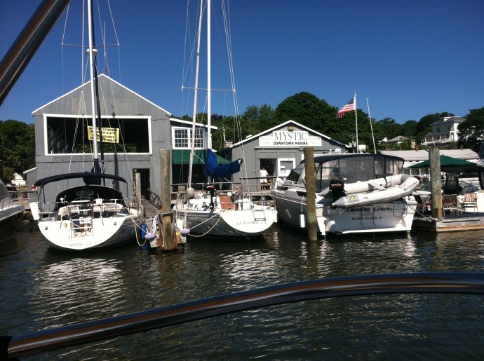 Just a couple of blocks from the US1 bridge, the convenience of Downtown Mystic Marina is worth the long motor up river.