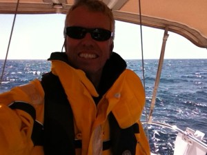 Running before the so'easterly at 6 1/2 kts. made for a challenging ride across Mass Bay.