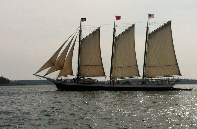 Eggemoggin Reach is a popular passage for the Windjammers that ply Maine's waters each summer.