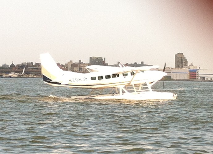 It's easy to ignore the seaplane port on the Lower East Side until one sets down a hundred yards off the port quarter!