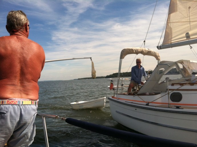 You may not find this maneuver recommended in Chapman's but it worked and  lunch was delicious.