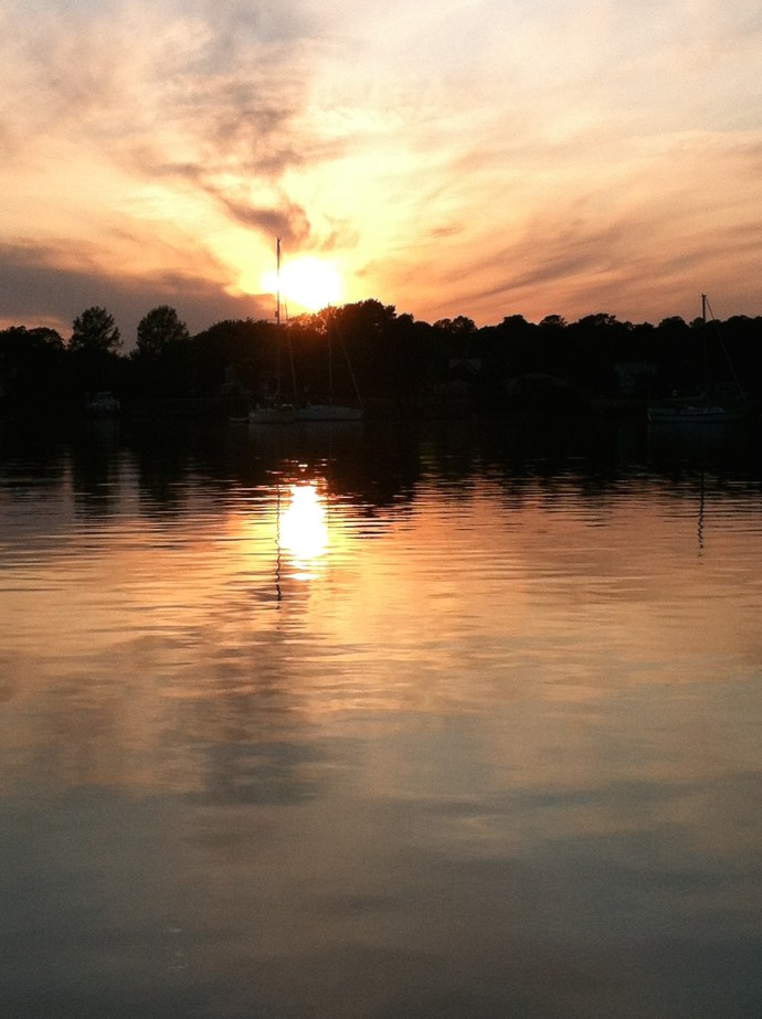 The picturesque eastern branch of Cockrell Creek is, as you'd expect, a popular anchorage for the holiday.