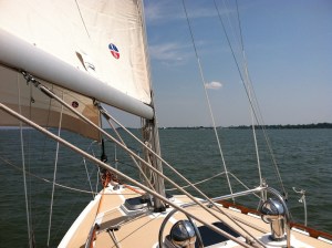 Yes, it's true: Steadfast in fact does sail on occasion and when she does, she's a happy gal!