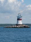 The light at Latimer Reef is easy to spot half-way down Fisher's Island Sound.