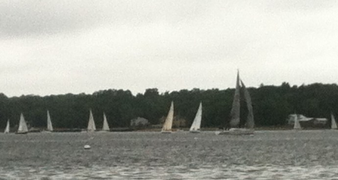 Undeterred by looming clouds and the threat of rain, Thursday night's regatta went off as planned.