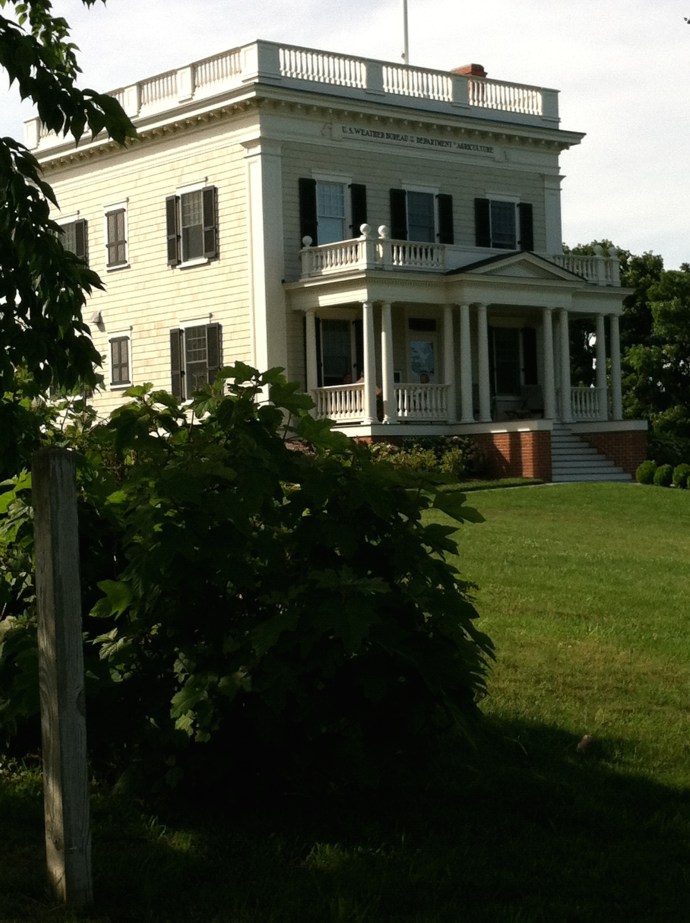 Your tax dollars at work: Weather Station Block Island is headquartered in one of the few clapboard structures here.