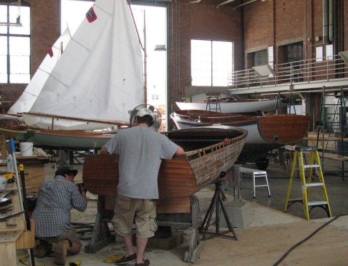 A cedar Adirondack skipper, Herreshoff launch and Quincy Adams 17 are among the craft being brought back to life at IYRS.