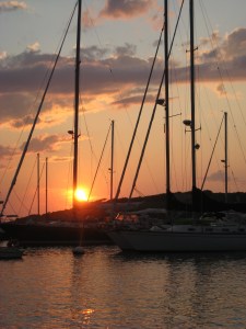 On Cutty, the sun provides local color.