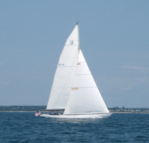 One-time America's Cup challenger Nefertiti found the wind to her liking near Buzzards Bay.