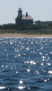 Block Island's North Light, built in 1867, looks from a distance a lot like a church or schoolhouse.