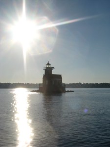 The light at Stepping Stones can't compete with the morning sun.