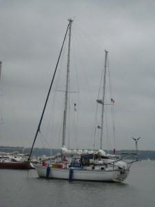 With fenders deployed, Plover's ready to welcome Steadfast.