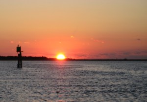 The view astern leaving Southport.