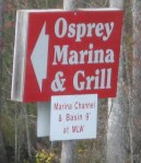 Don't miss the turn to Osprey Marina.