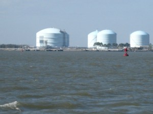 Industry occupies most of Savannah's waterfront.