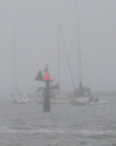 It's hard enough to follow the ICW markers when you can see them, never mind in fog.