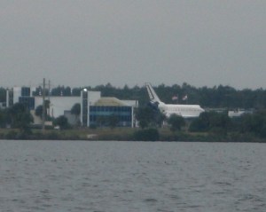 The NASA Space Museum includes a space shuttle.