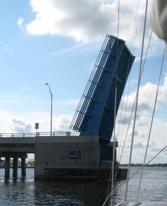 The Old Roosevelt Bridge opens to let Steadfast pass.