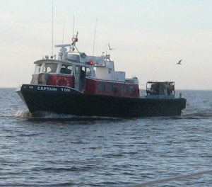 Captain Tom's the only other vessel sharing the lake.