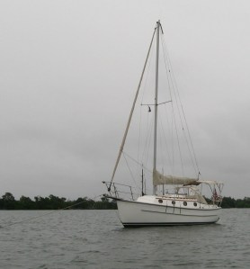 Steadfast joined less than a dozen boats anchored in Pelican Bay.