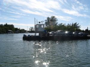 The Palm Island Ferry readies to cross to the mainland.