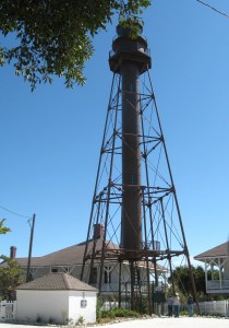 visitors study the Point Ybel Light.