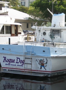 The name on the transom may give an idea of Mike's self-image.