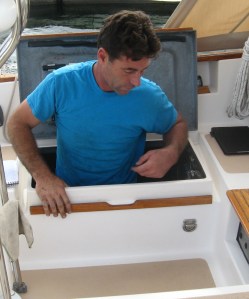 Charlie emerges from the engine room.